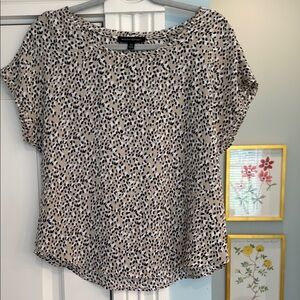 Banana Republic Black Short Sleeve Relaxed Blouse